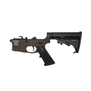 BLEM Complete Lower Forged Receiver 9mm Midnight Bronze with Adjustable Stock